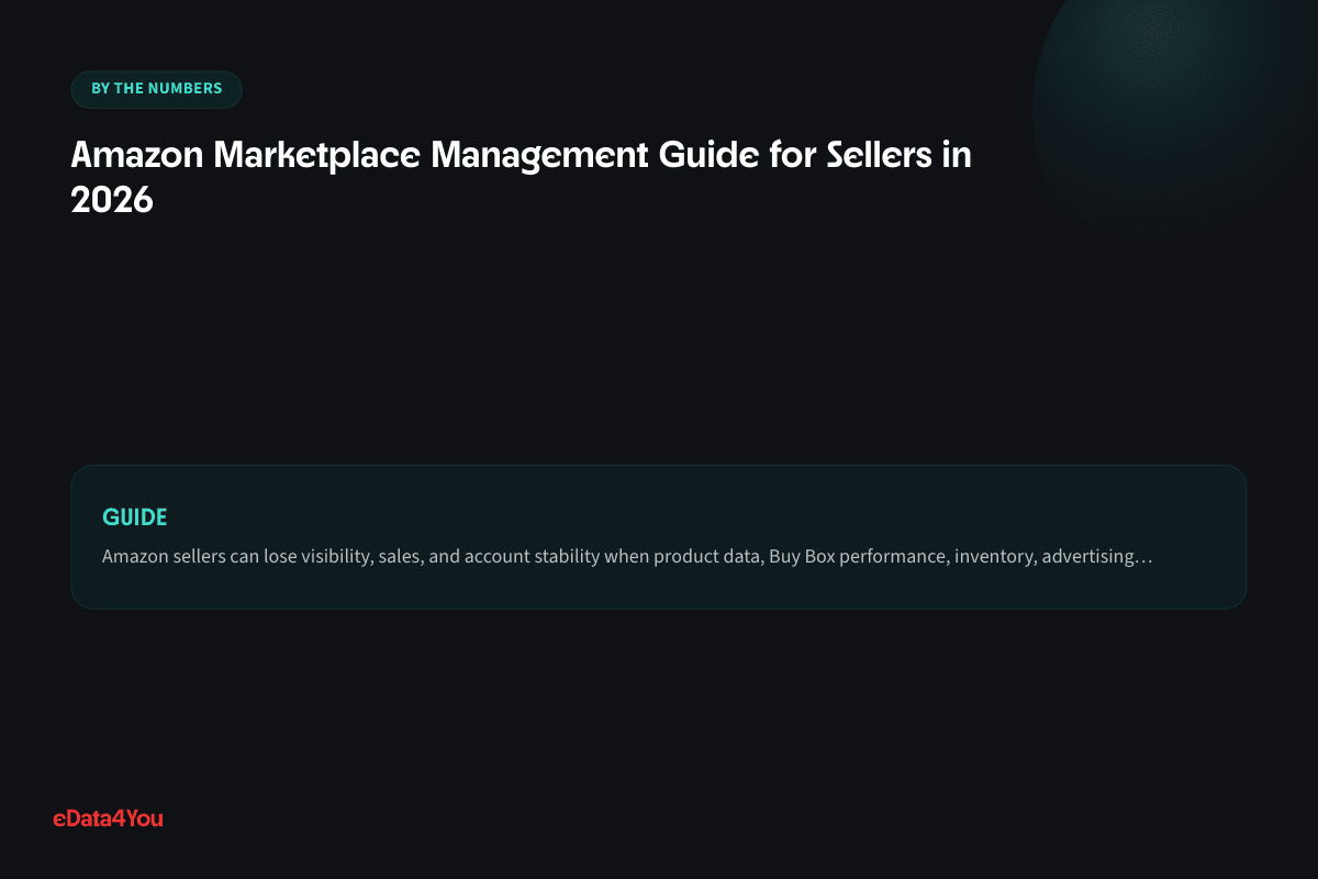 By the numbers: Amazon Marketplace Management Guide for Sellers in 2026