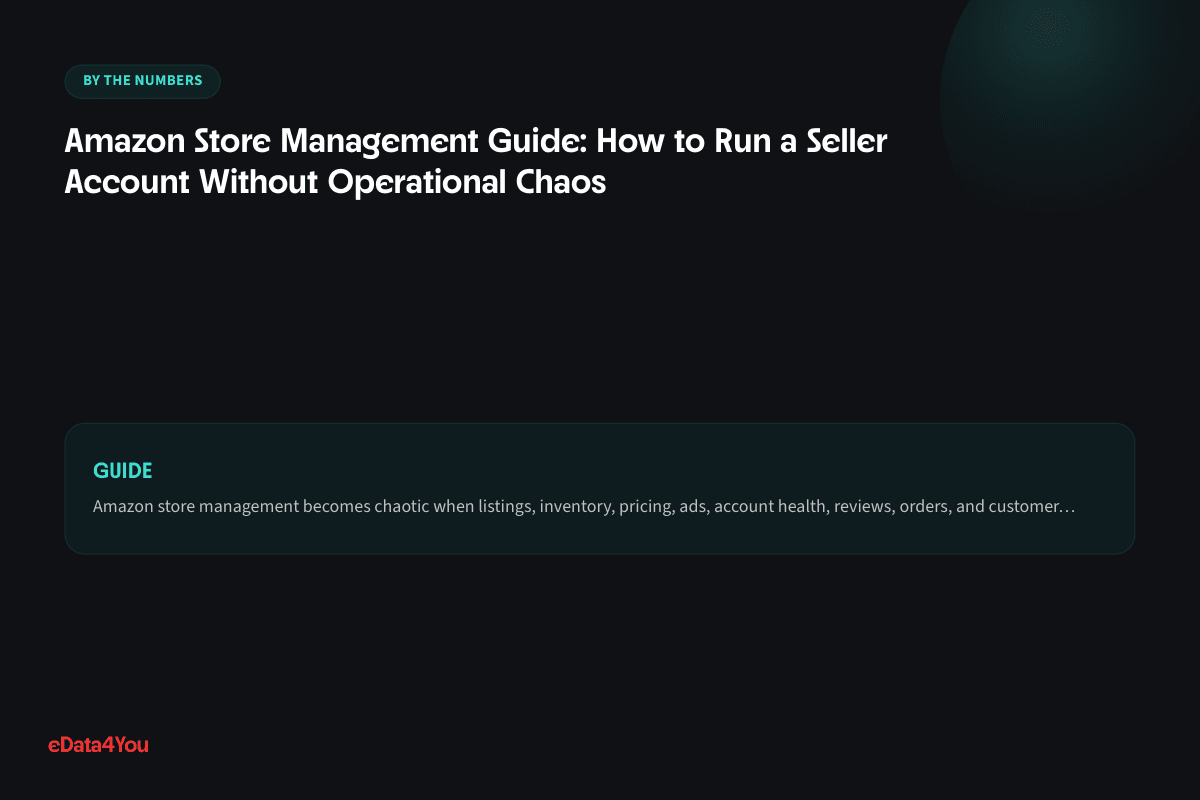 By the numbers: Amazon Store Management Guide: How to Run a Seller Account Without Operational…