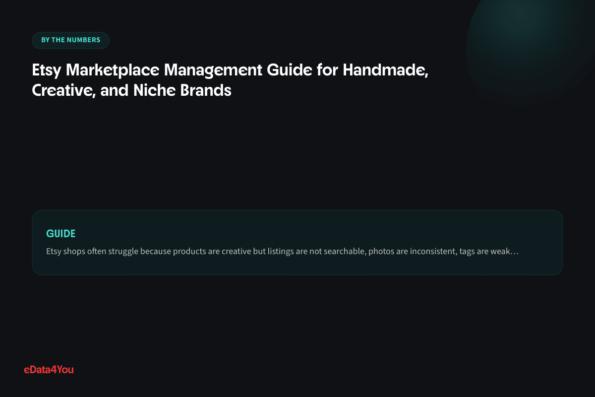 By the numbers: Etsy Marketplace Management Guide for Handmade, Creative, and Niche Brands