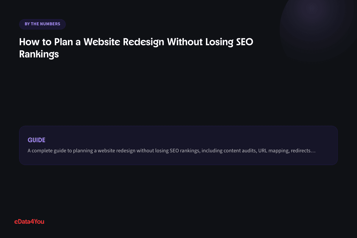 By the numbers: How to Plan a Website Redesign Without Losing SEO Rankings