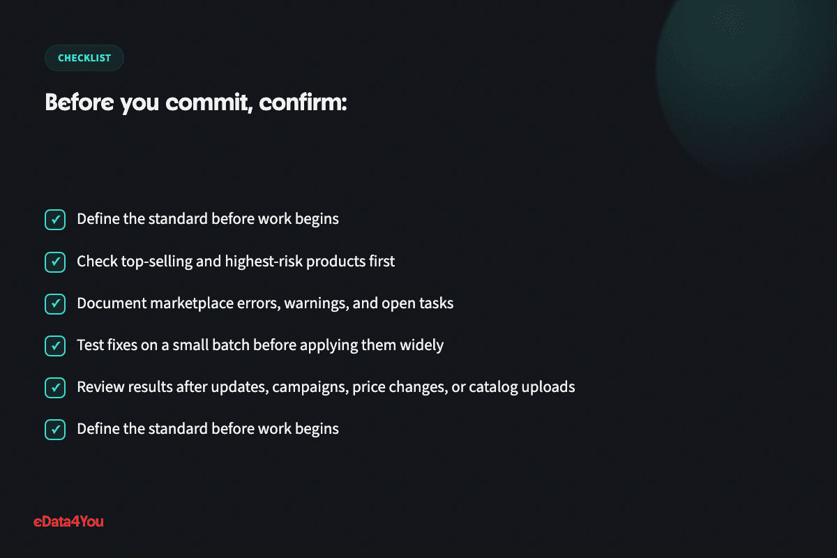 Checklist: Define the standard before work begins, and more