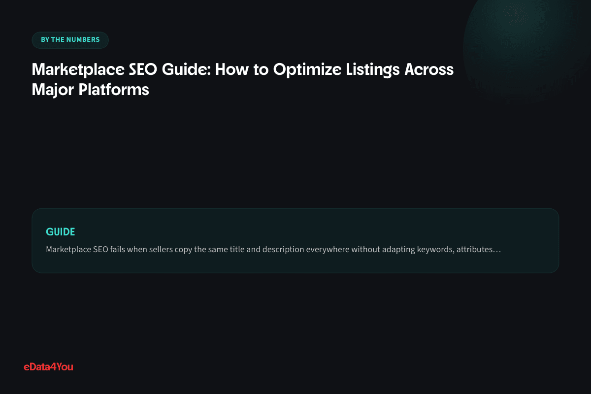 By the numbers: Marketplace SEO Guide: How to Optimize Listings Across Major Platforms