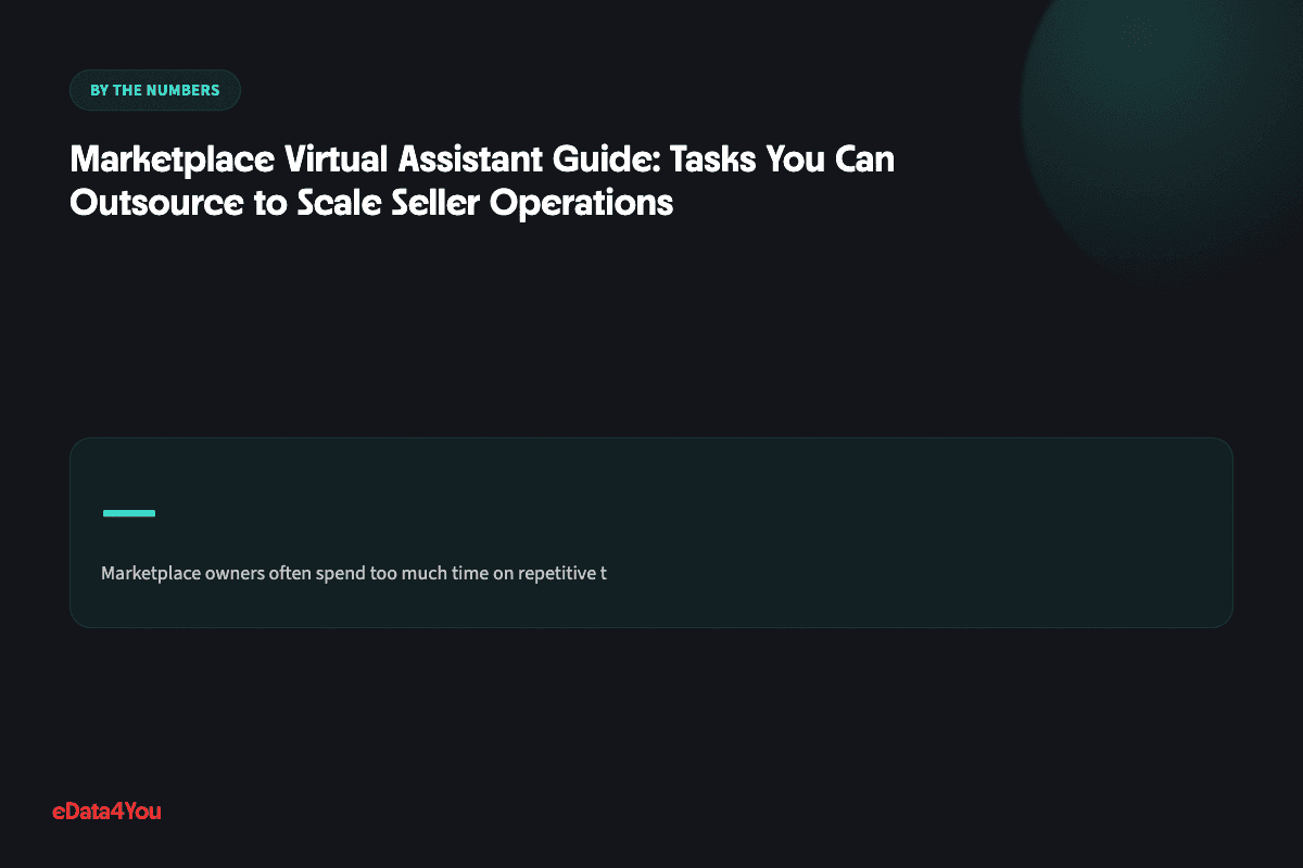 By the numbers: Marketplace Virtual Assistant Guide: Tasks You Can Outsource to Scale Seller…