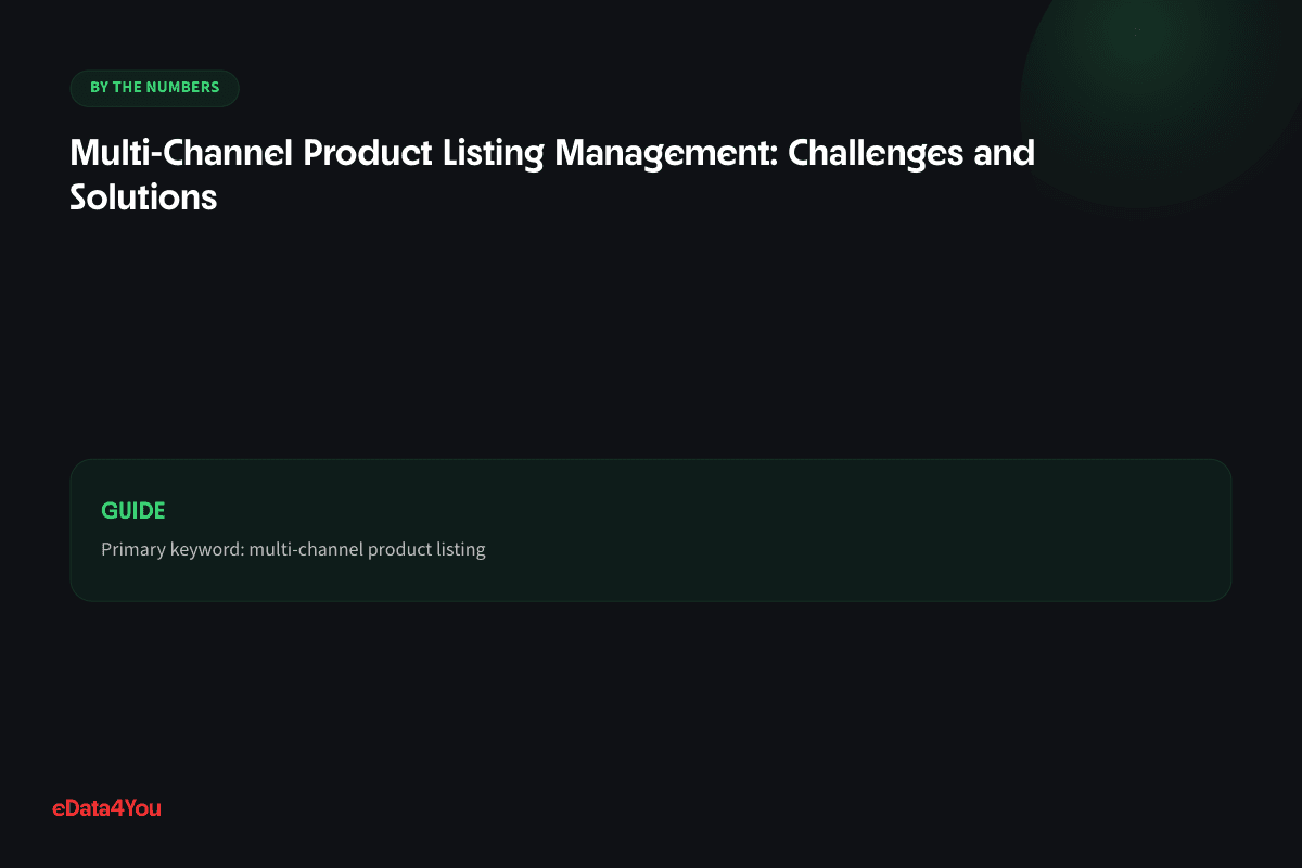 By the numbers: Multi-Channel Product Listing Management: Challenges and Solutions