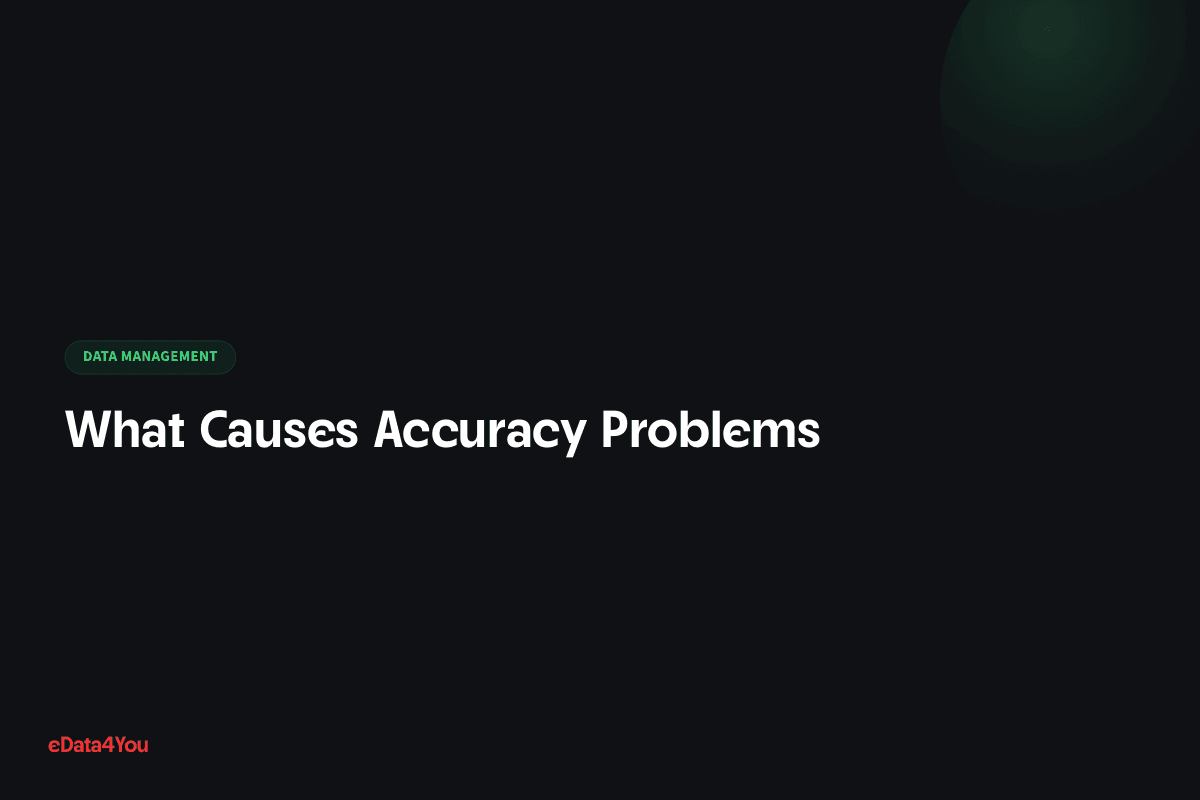 What Causes Accuracy Problems