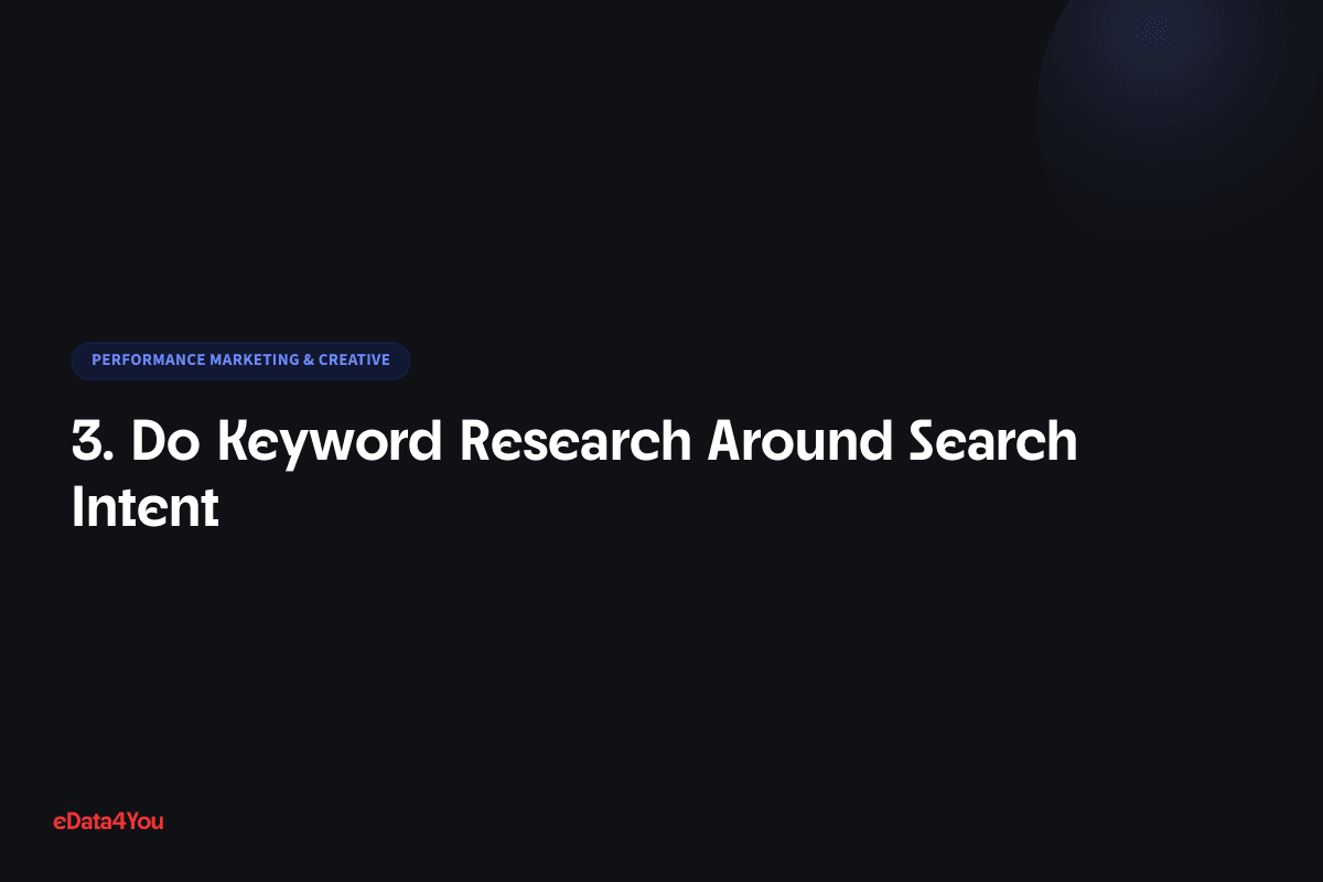3. Do Keyword Research Around Search Intent