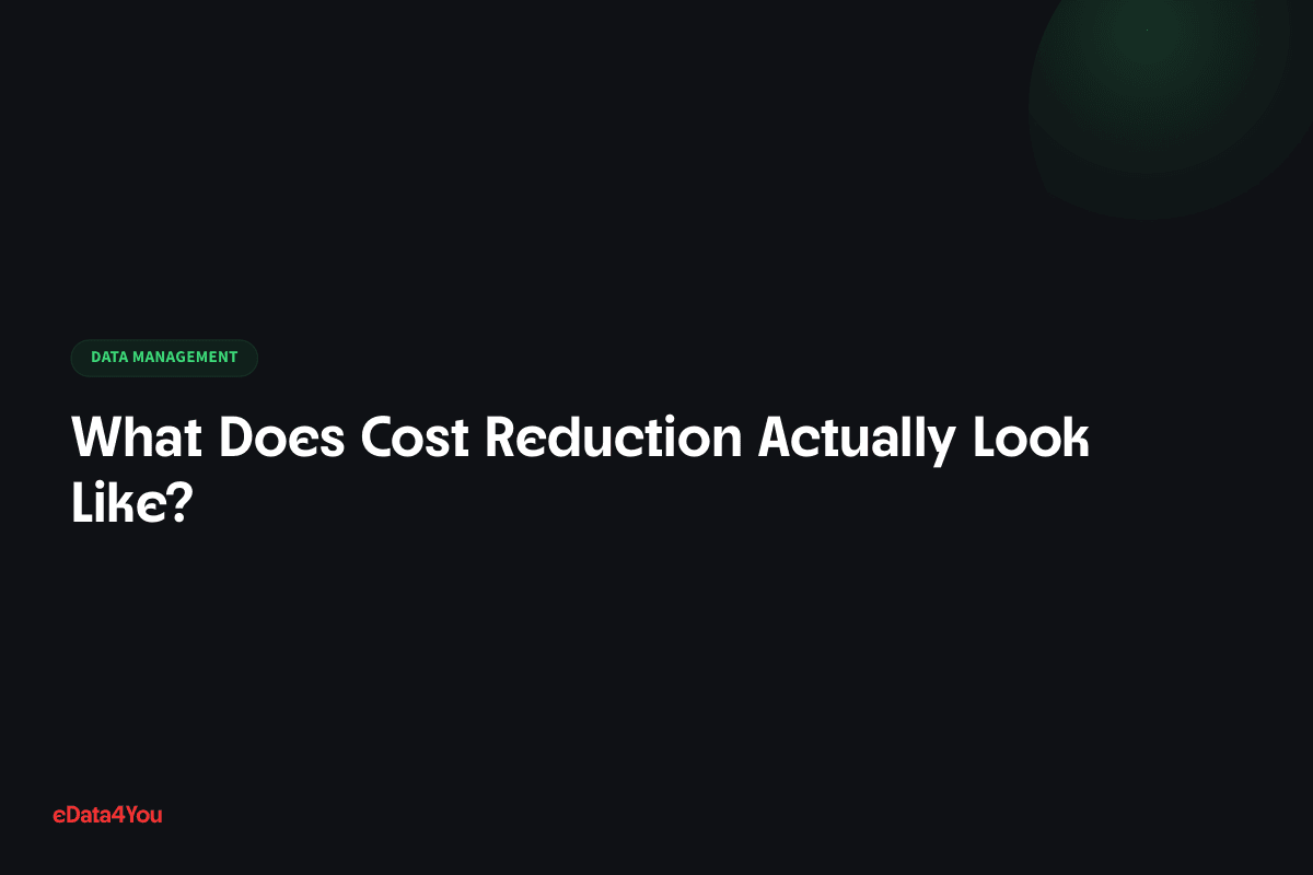 What Does Cost Reduction Actually Look Like?