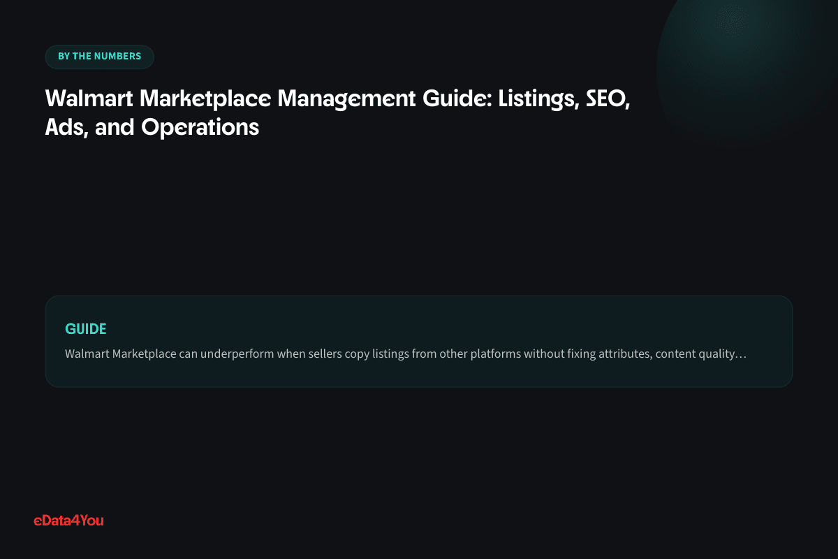 By the numbers: Walmart Marketplace Management Guide: Listings, SEO, Ads, and Operations