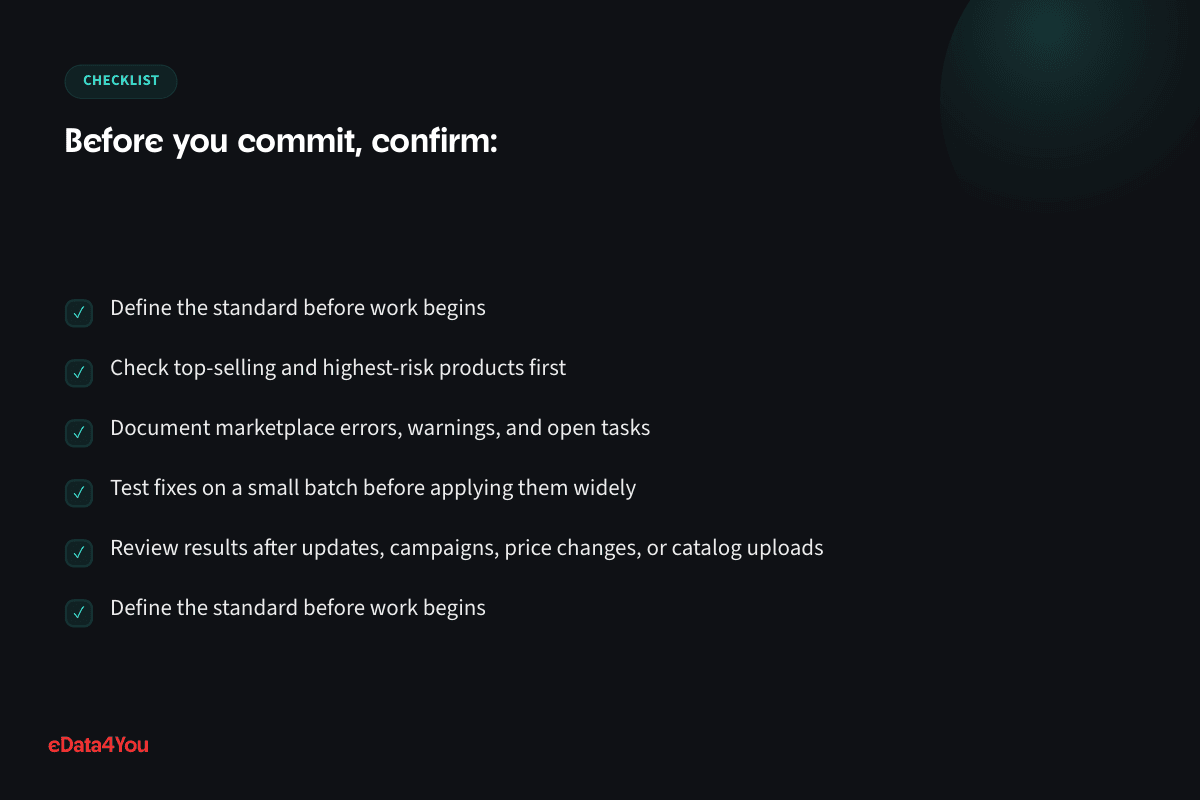 Checklist: Define the standard before work begins, and more