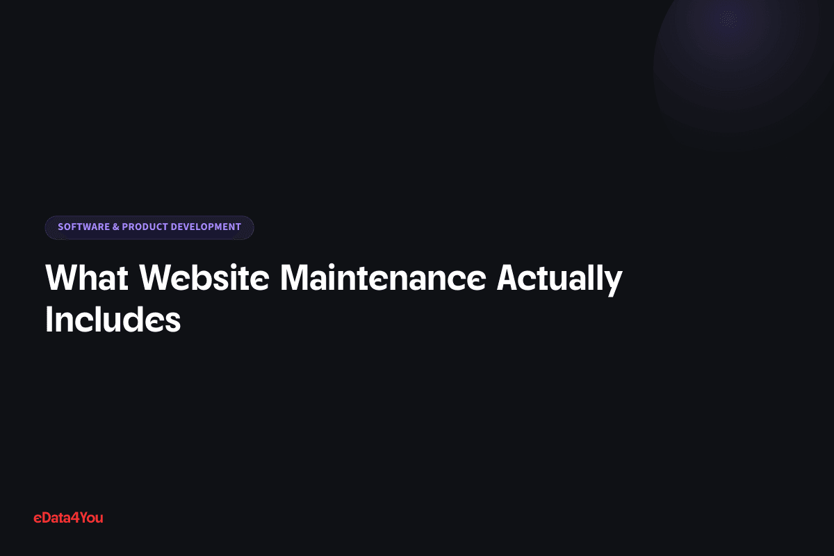 What Website Maintenance Actually Includes