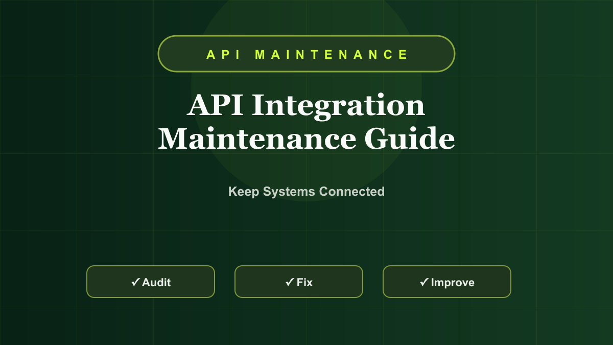 API Integration Maintenance Guide: Keep Website Workflows Connected