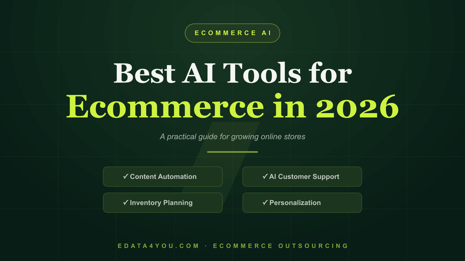 Best AI Tools for Ecommerce in 2026: A Practical Guide for Growing Online Stores