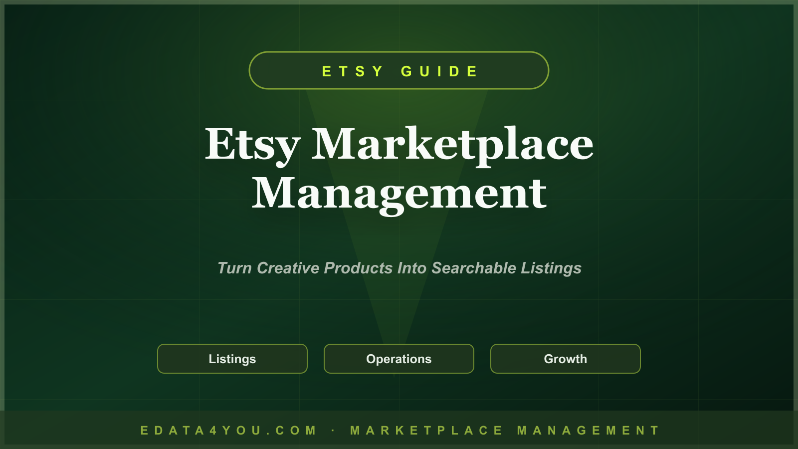 Etsy Marketplace Management Guide for Handmade, Creative, and Niche Brands