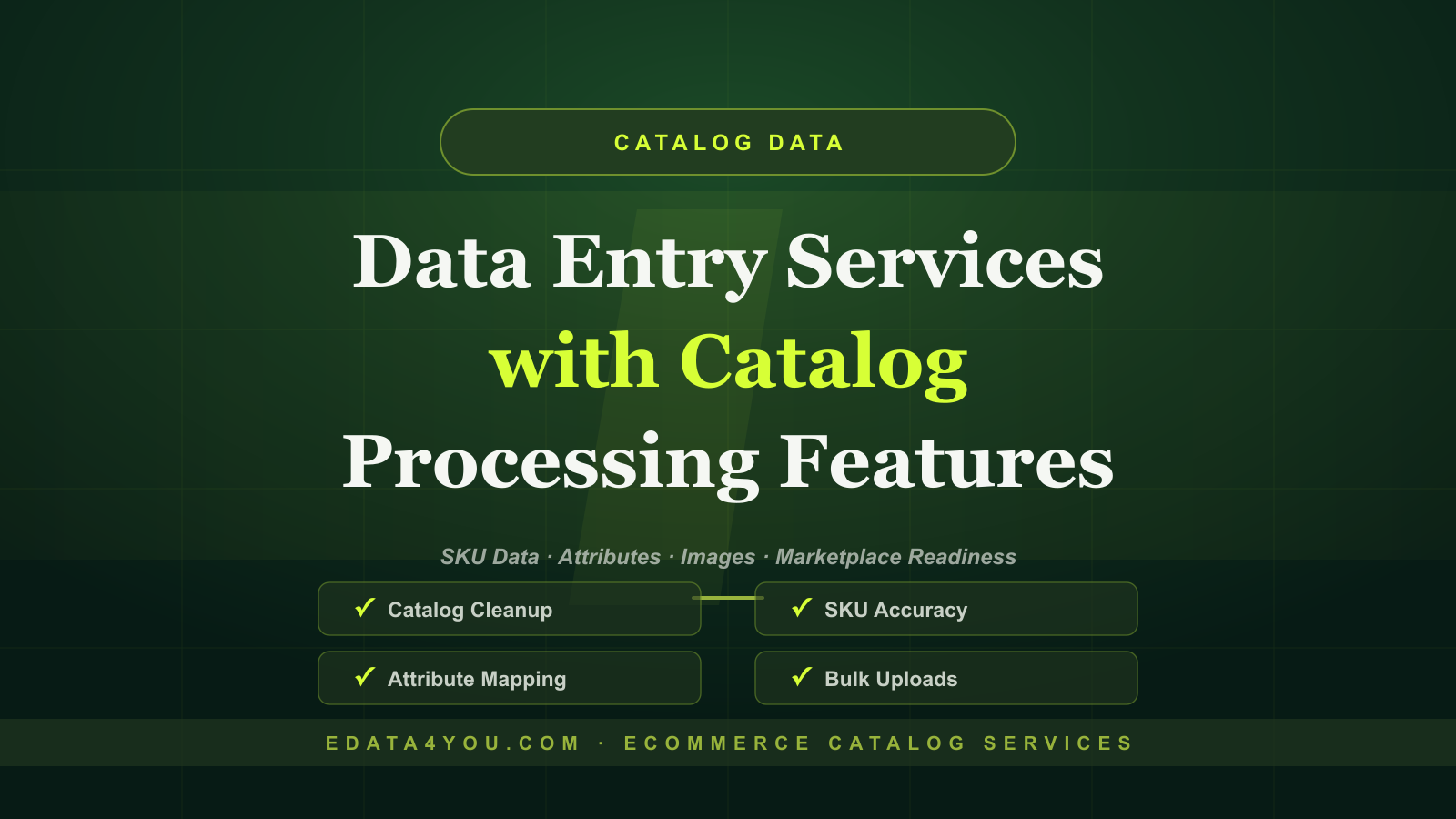 Data Entry Services with Catalog Processing for Ecommerce in 2026