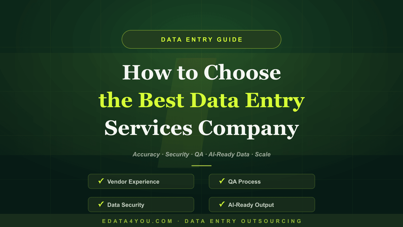 How to Choose the Best Data Entry Services Company in 2026