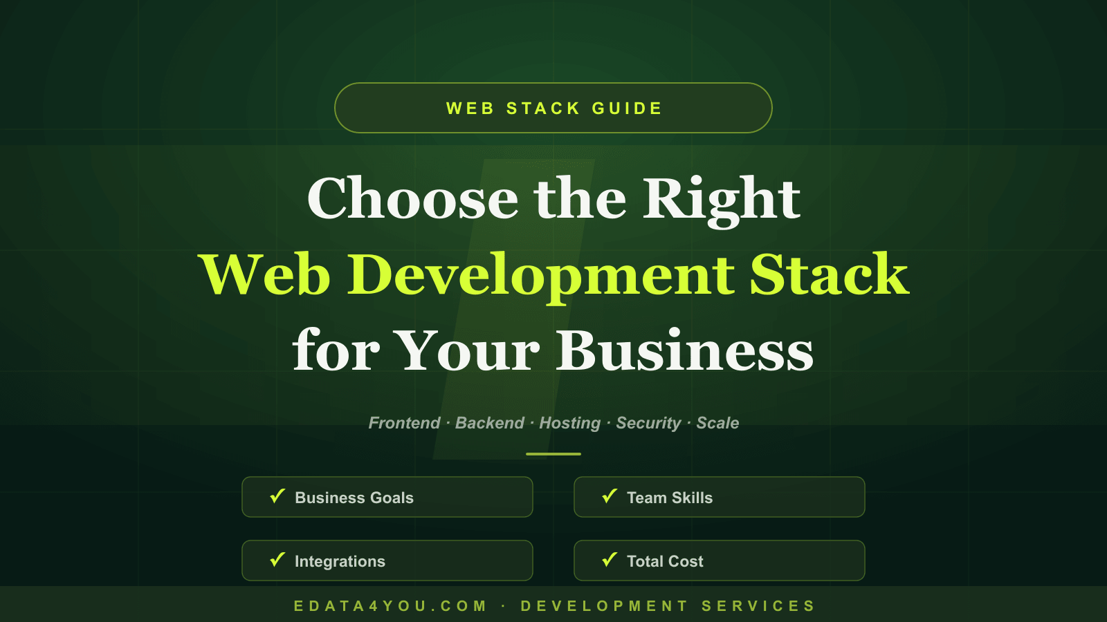 How to Choose the Right Web Development Stack for Your Business in 2026
