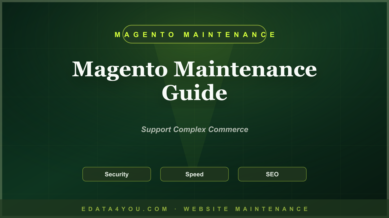 Magento Maintenance Guide: Security, Performance, Catalogs, Extensions, and Upgrades