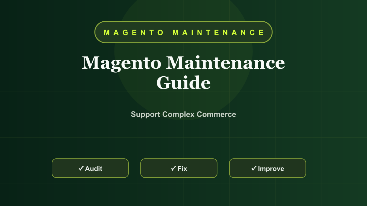 Magento Maintenance Guide: Security, Performance, Catalogs, Extensions, and Upgrades