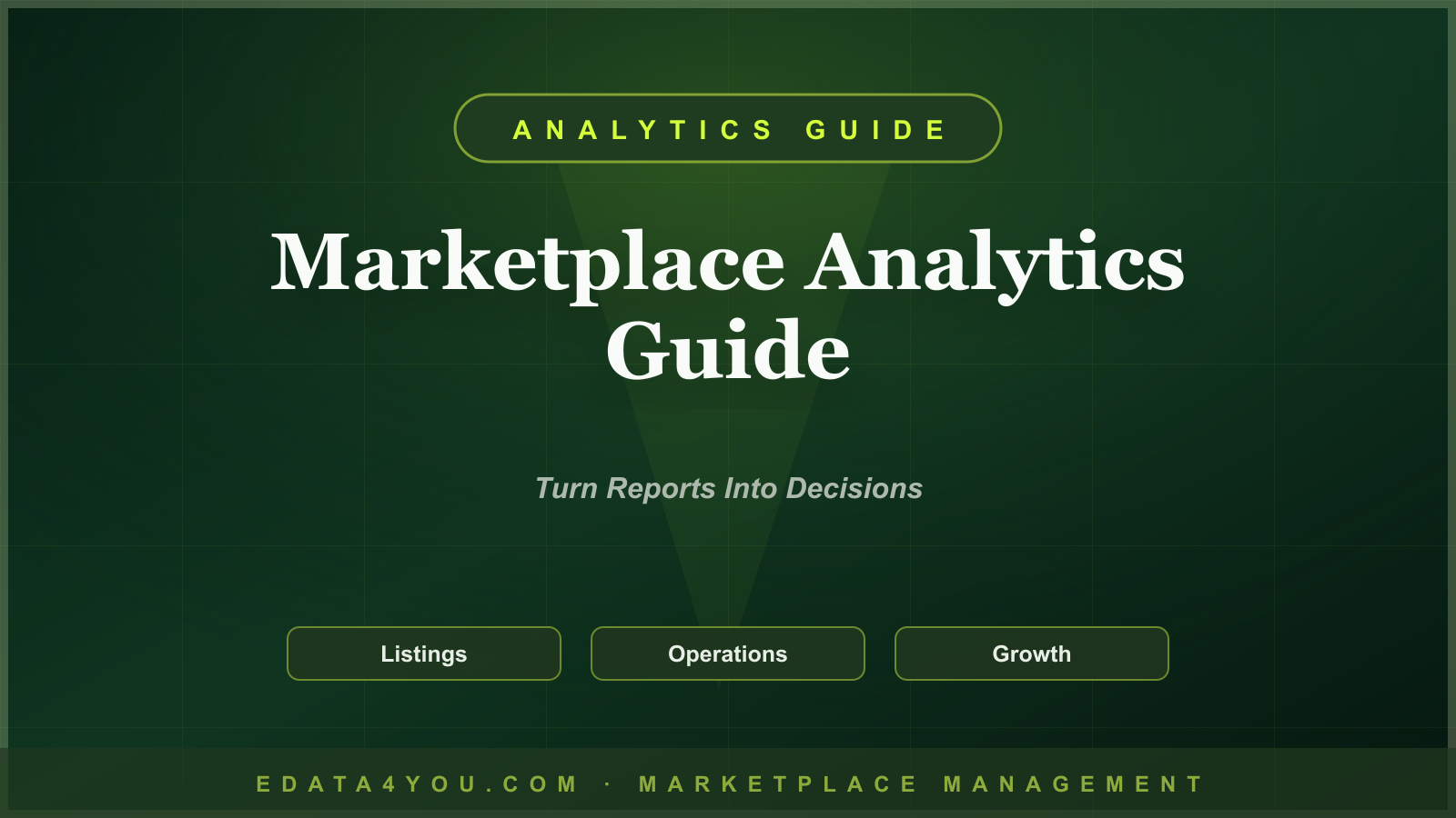 Marketplace Analytics Guide: KPIs, Reports, Profitability, and Growth Decisions