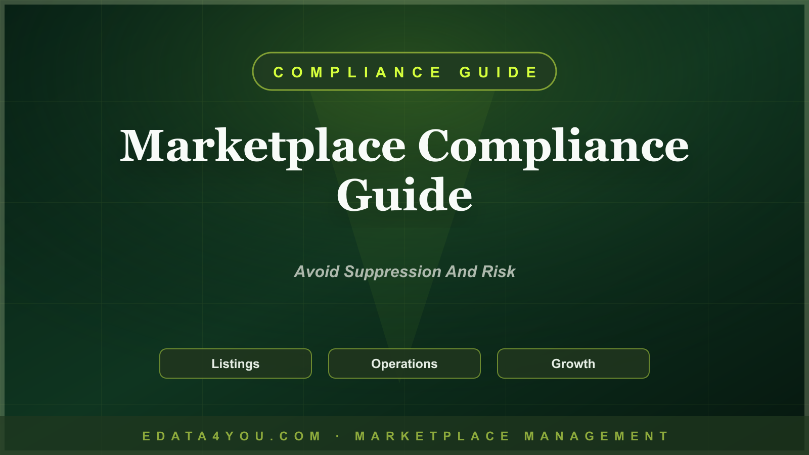 Marketplace Compliance Guide: Avoid Listing Suppression, Policy Violations, and Account Risk