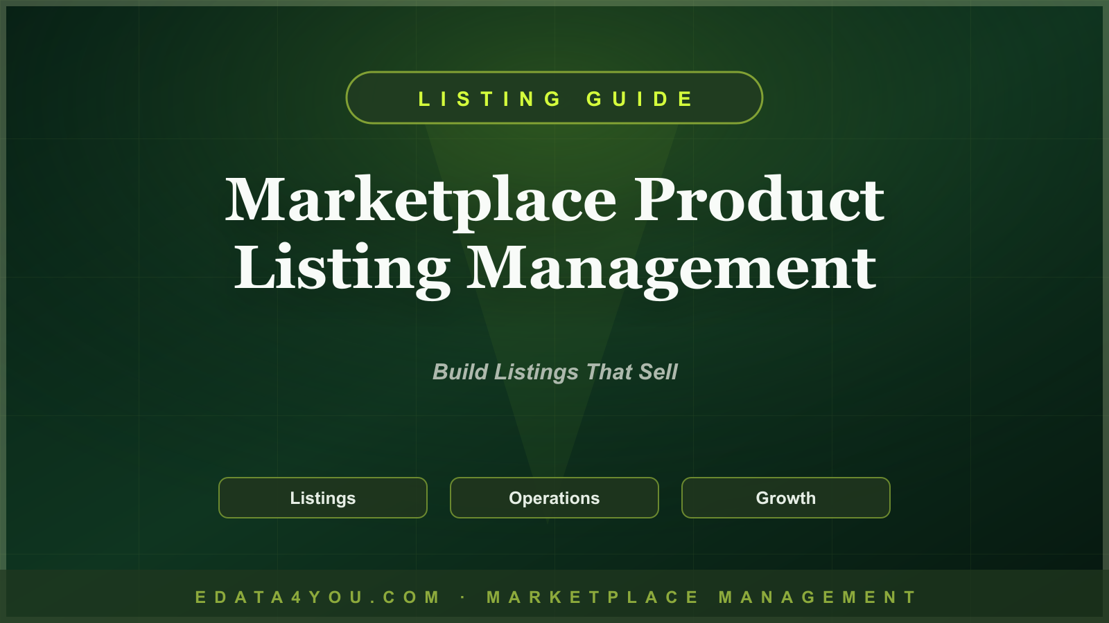 Marketplace Product Listing Management Guide: Titles, Images, Attributes, and SEO