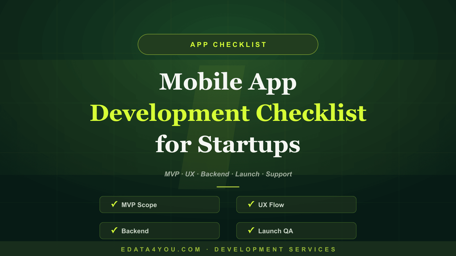 Mobile App Development Checklist for Startups and Small Businesses