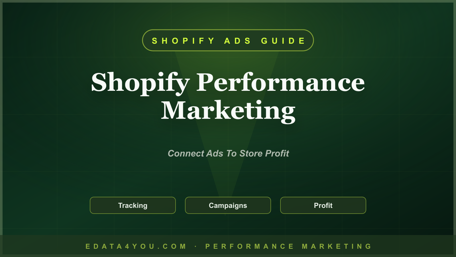 Performance Marketing for Shopify Stores: Ads, Tracking, CRO, and Retention